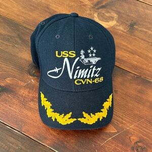 Navy Embroidered Cap - Navy/Yellow